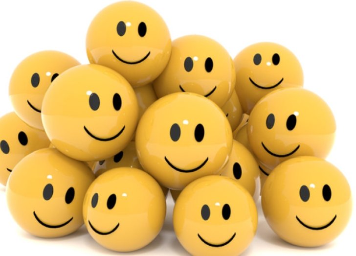 Smiley faces. 