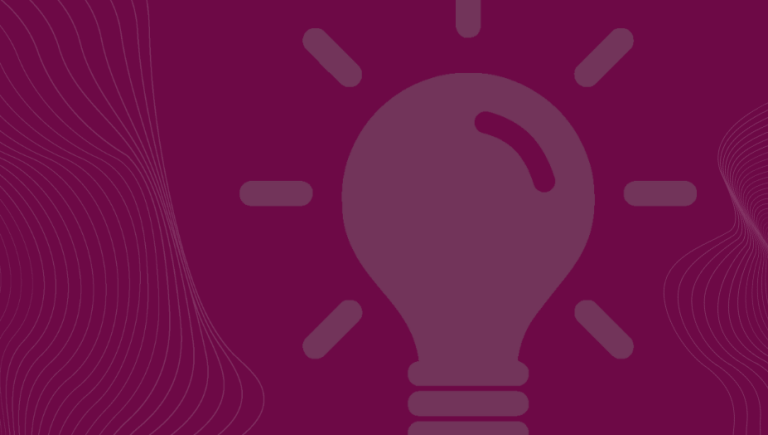 Lightbulb indicated to be on in purple. 