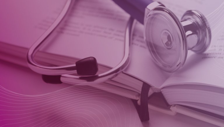 Stethoscope with Book for Medical Education