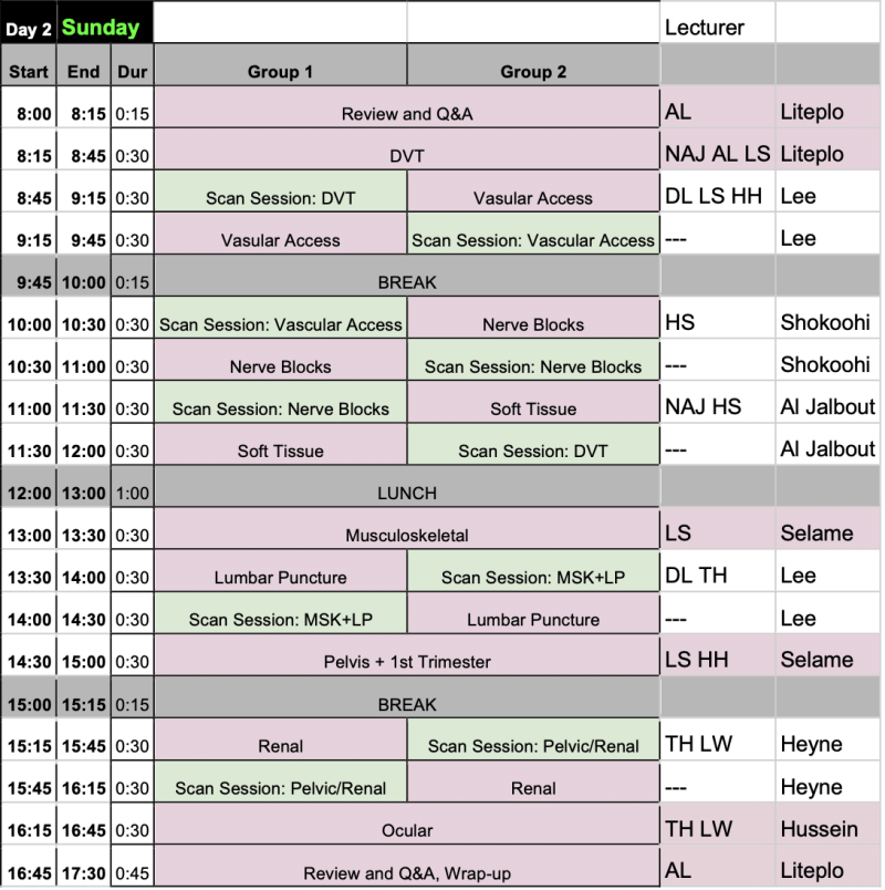 A PDF to the second day's agenda.